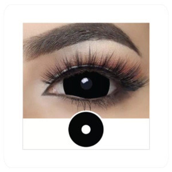 Lentes de Contacto Cosméticos Fantasía Negro Absoluto