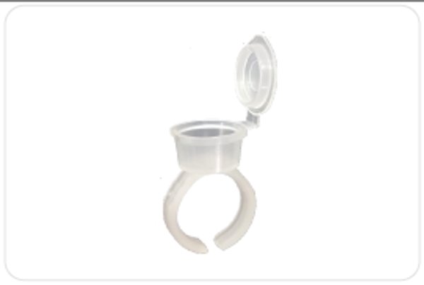 Anillos Plásticos con Tapa para Aplicación de Henna x 50