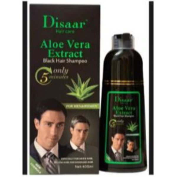 Champú Colorante de Aloe Vera Negro Puro