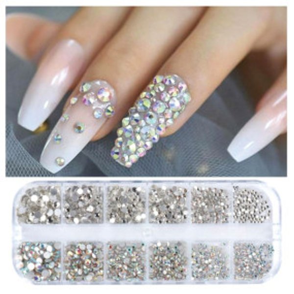 Piedras de Strass Brillantes para Decoración de Uñas