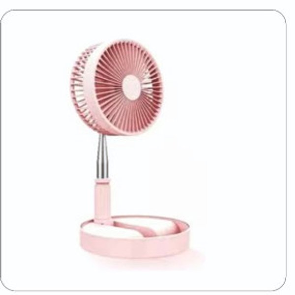 Ventilador Recargable Plegable Portátil Rosa