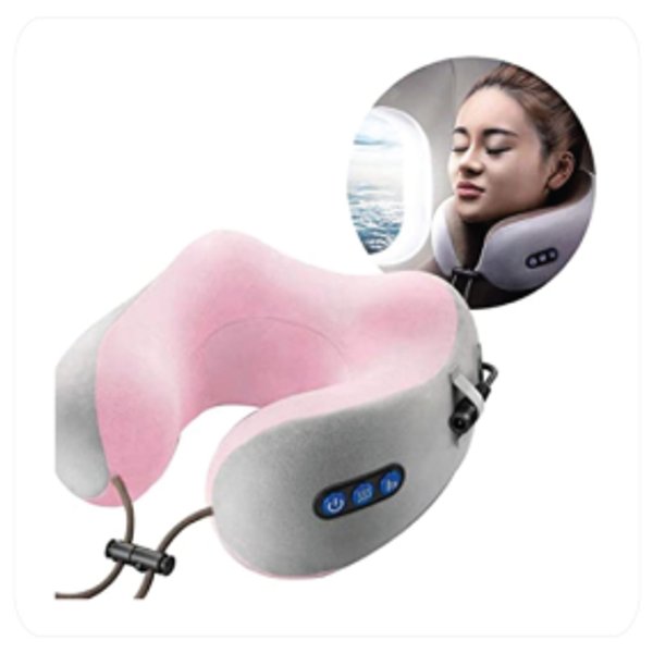 Almohada Cervical Masajeadora USB Rosa