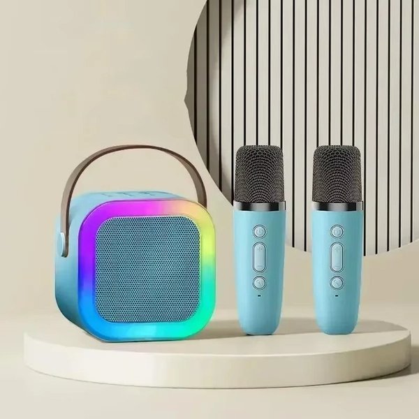 Mini Parlante Bluetooth con 2 Micrófonos Inalámbricos K9