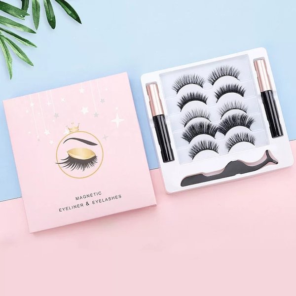Kit de Pestañas Magnéticas Premium (5 Pares + 2 Delineadores)