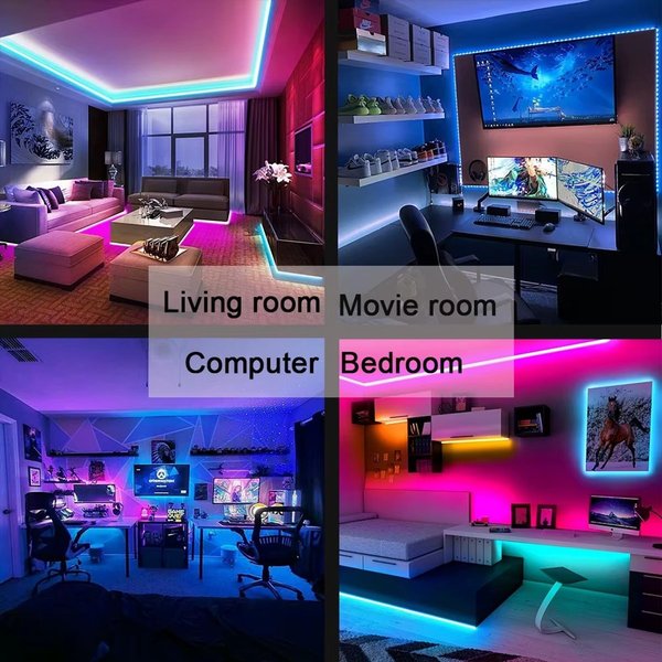 Cinta de Luces LED RGB de 5 Metros con Control Remoto