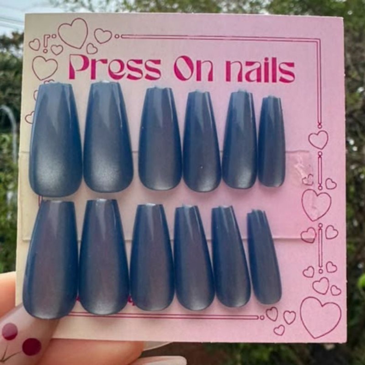 Mar Profundo - Uñas Press On - M004-8 - 2