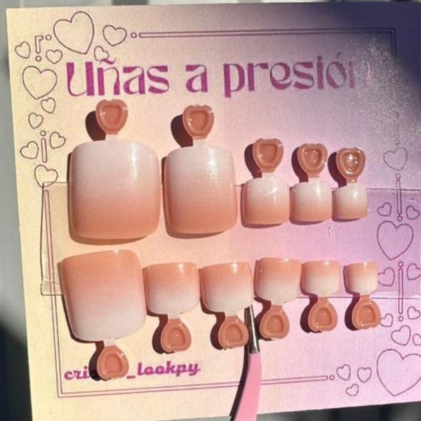Press on para pies - Francesitas en degradé - POBB-002