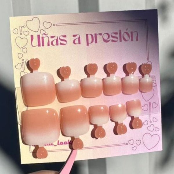 Press on para pies - Francesitas en degradé - POBB-003
