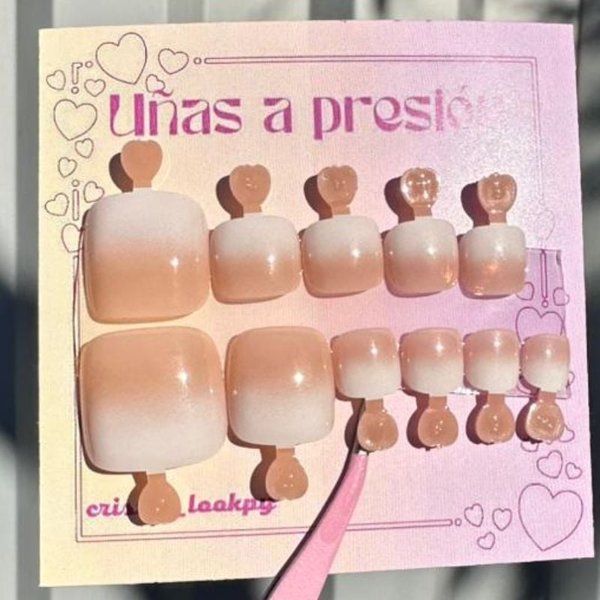 Press on para pies - Francesitas en degradé - POBB-004