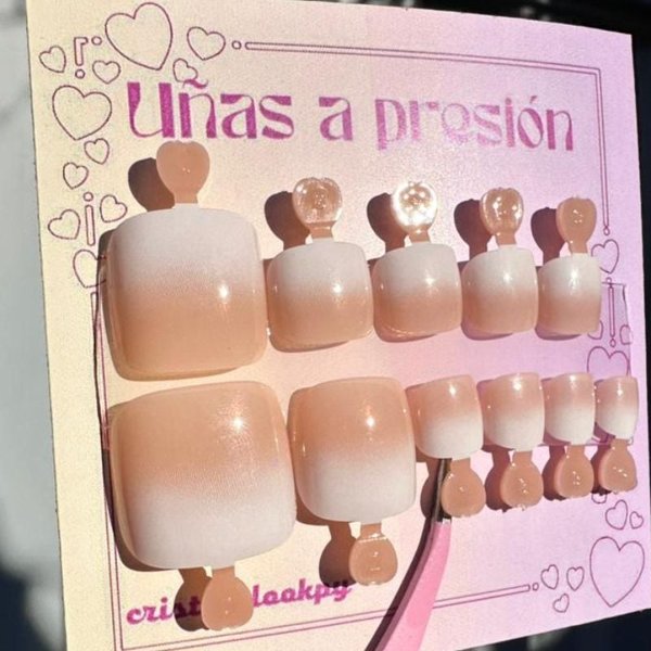 Press on para pies - Francesitas en degradé - POBB-004