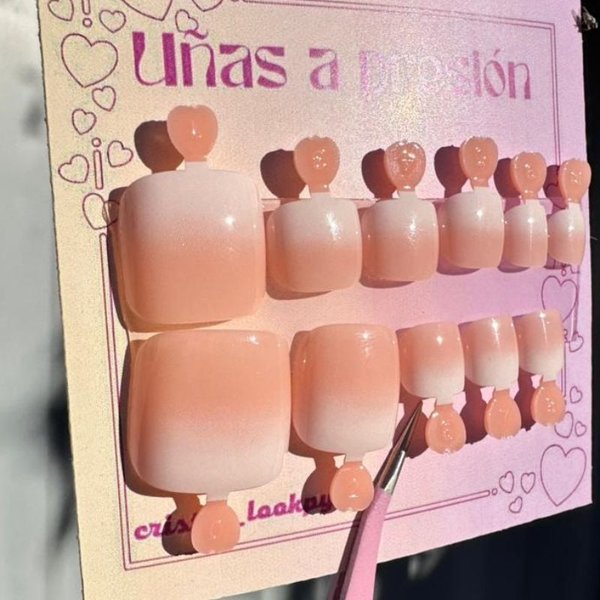 Press on para pies - Francesitas en degradé - POBB-005