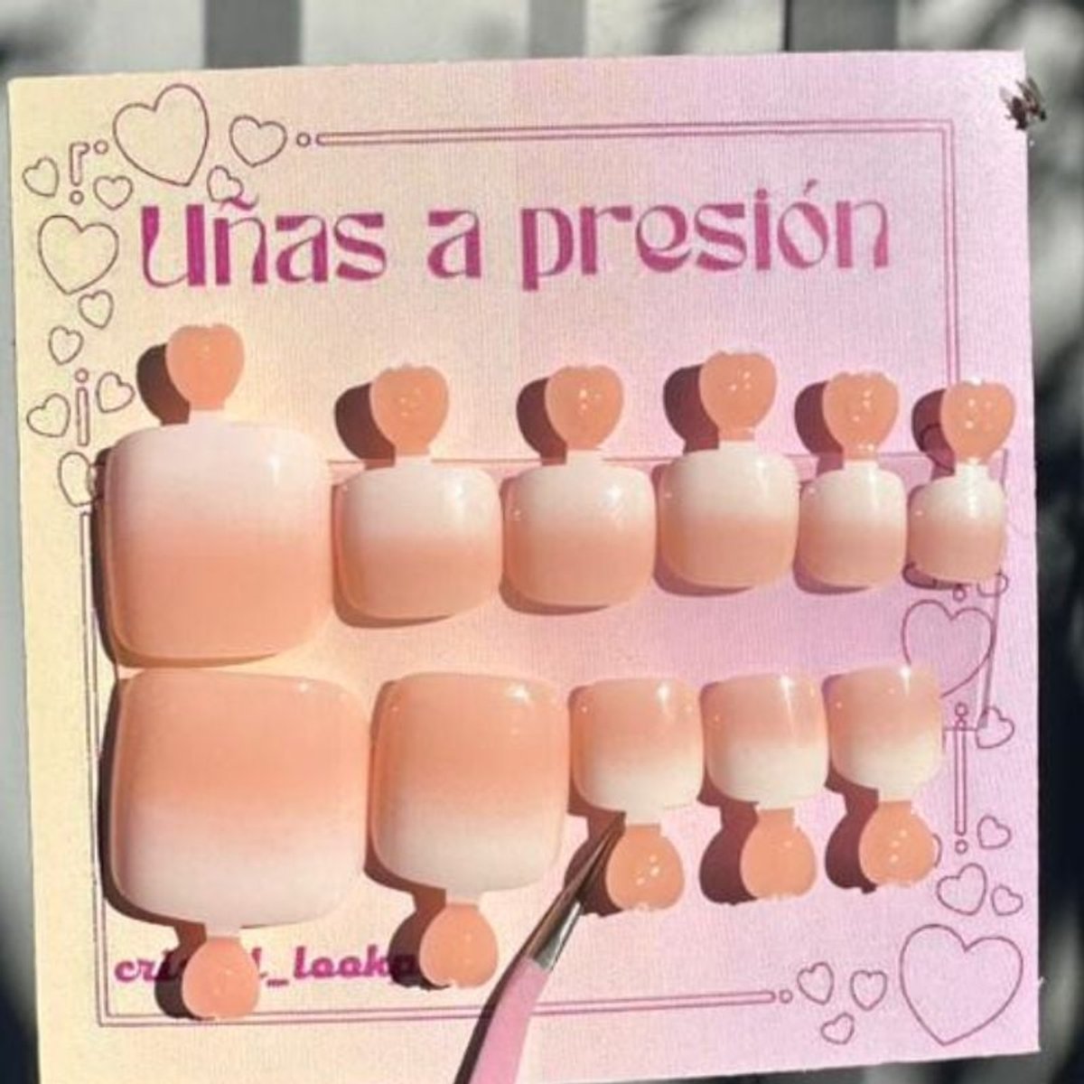 Press on para pies - Francesitas en degradé - POBB-005 - 2