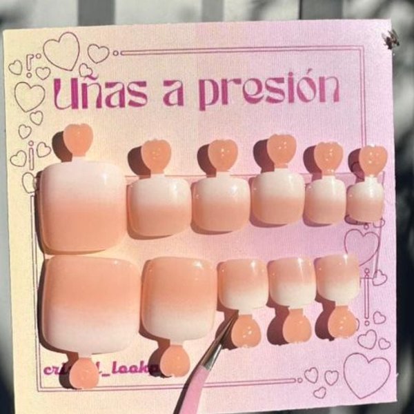 Press on para pies - Francesitas en degradé - POBB-005
