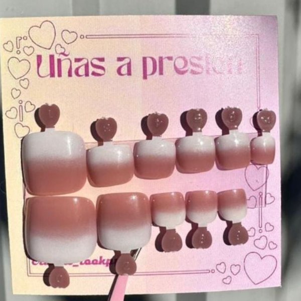 Press on para pies - Francesitas en degradé - POBB-006