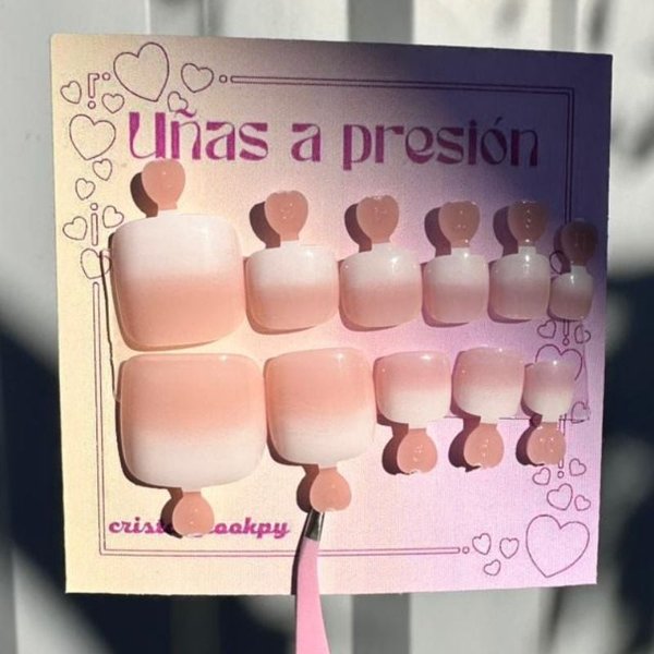 Press on para pies - Francesitas en degradé - POBB-007