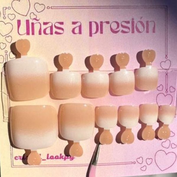 Press on para pies - Francesitas en degradé - POBB-008