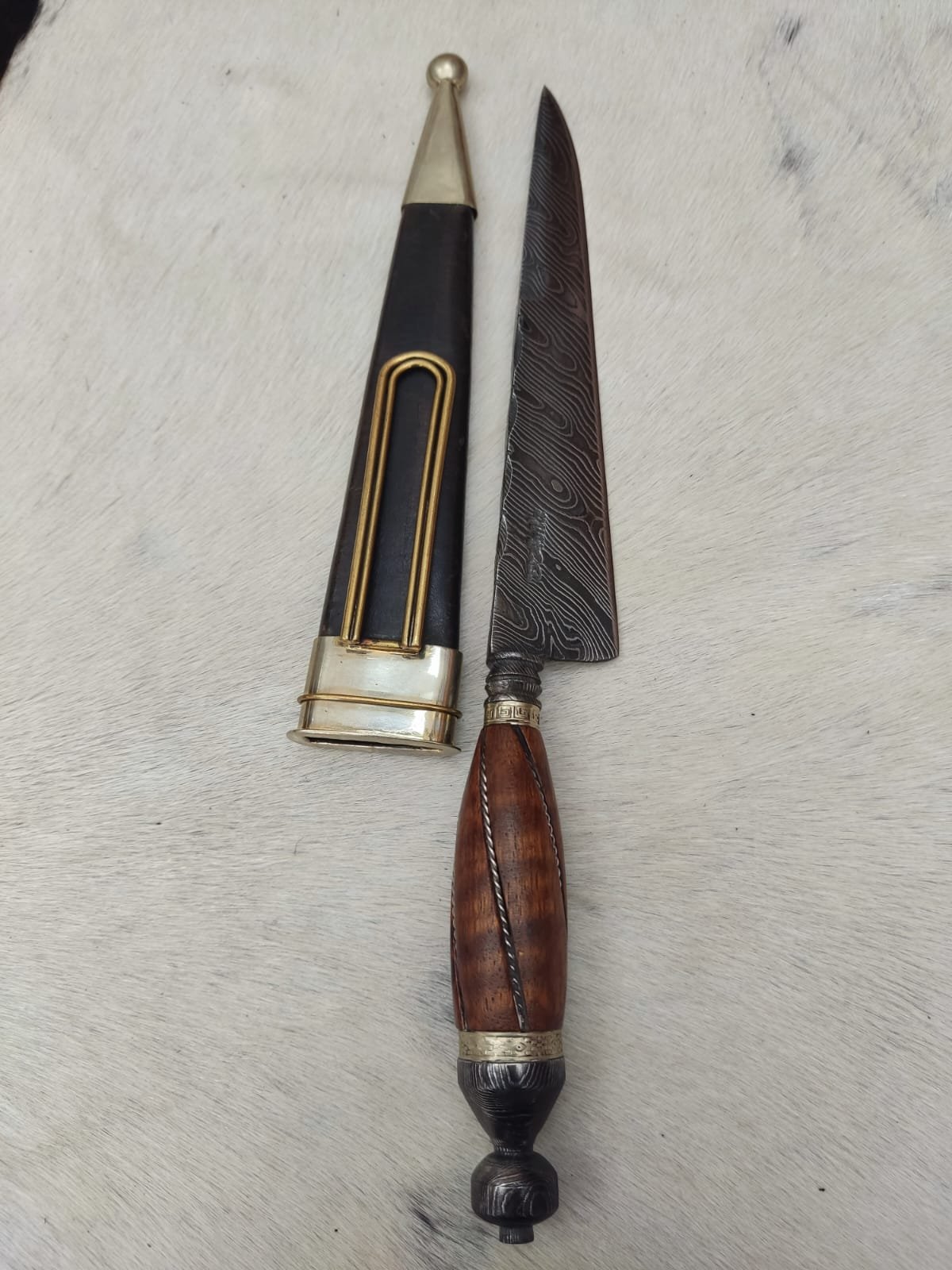 Cuchillo Artesanal Integral Damasco 8" - 5