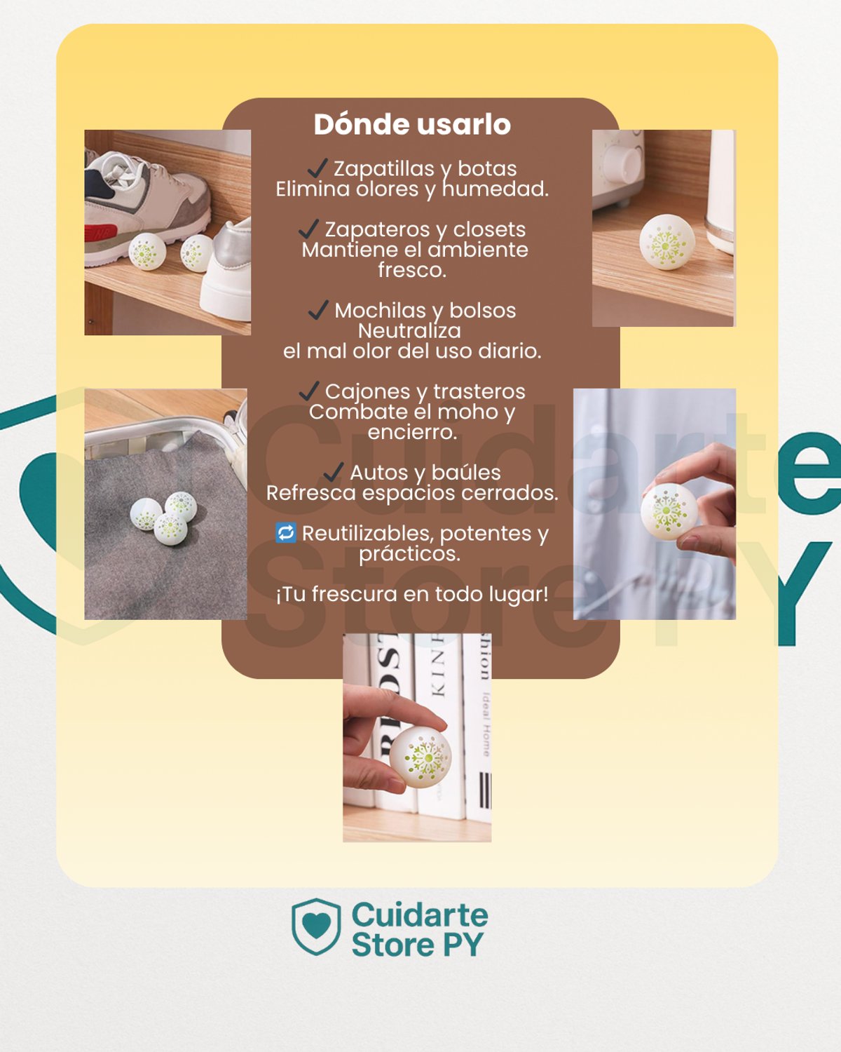 Bolitas Desodorantes para el Mal Olor y Humedad. - 3