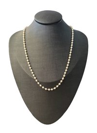 Cadena pérola bañado en oro 