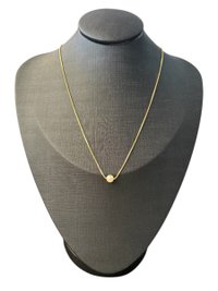 Cadena pérola delicada bañado en oro