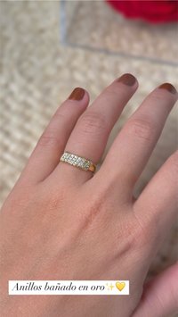 Anillo brillo bañado en oro