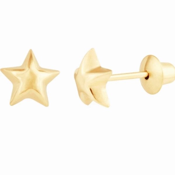 Aro Estrella Bañada en Oro 