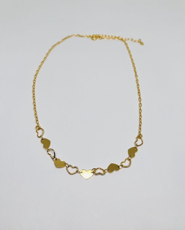 Choker Corazón Bañado en Oro 