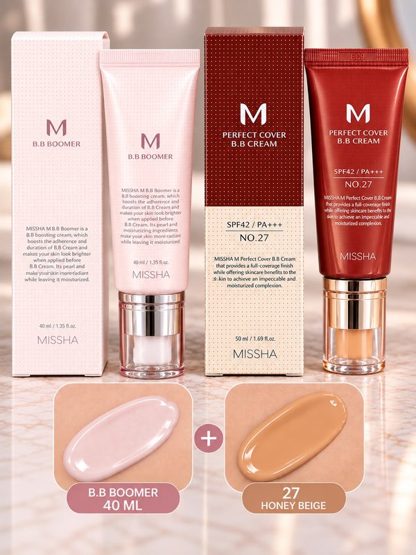 Dúo BB Cream SPF 42 + prebase (40 ml) SPF 42 Anti-edad TONO 27- MISSHA  (Copia) (Copia)