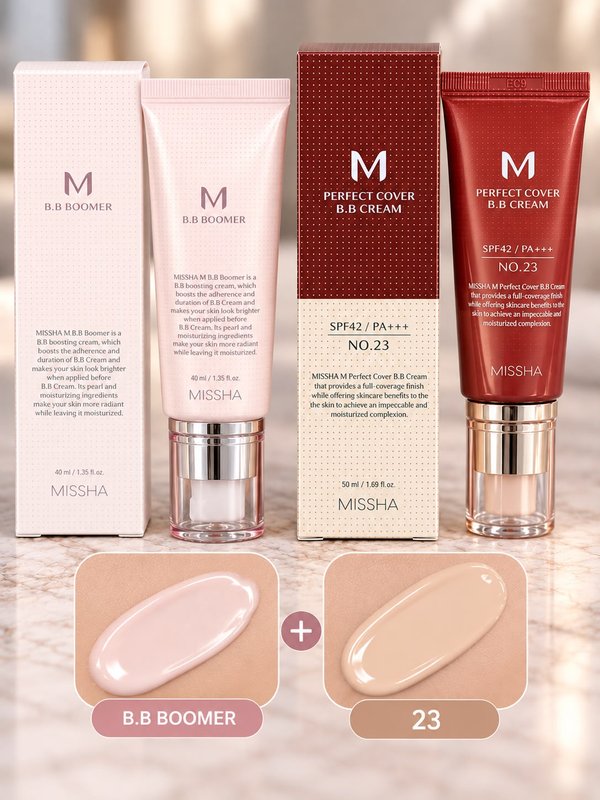 Dúo BB Cream SPF 42 + prebase (20 ml) SPF 42 Anti-edad TONO 23- MISSHA  (Copia)