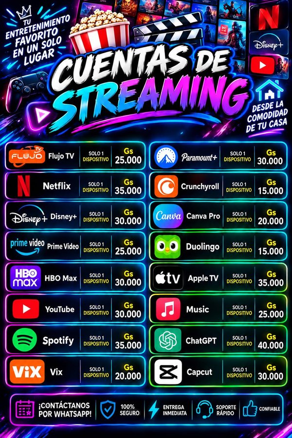 Cuentas de Streaming