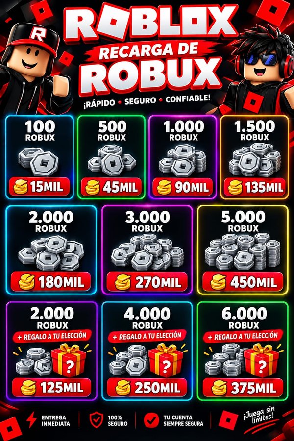 Recarga de Robux para Roblox