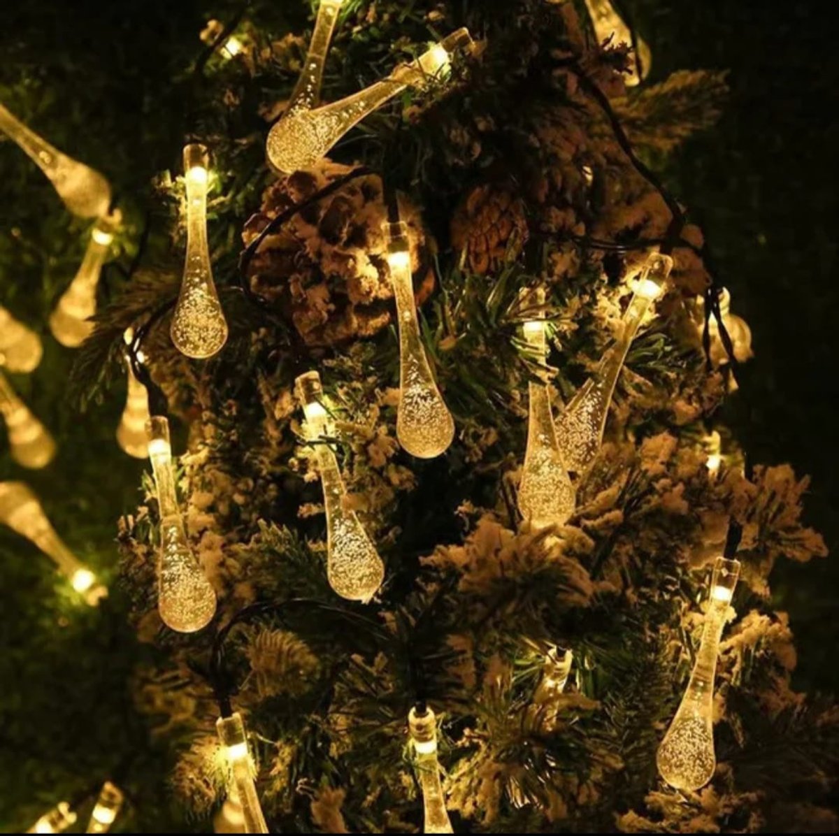 Led Solar Tipo Gotas Calido - 3