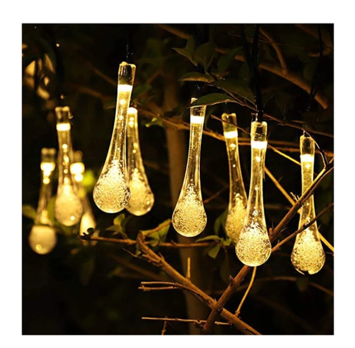 Led Solar Tipo Gotas Calido - 2