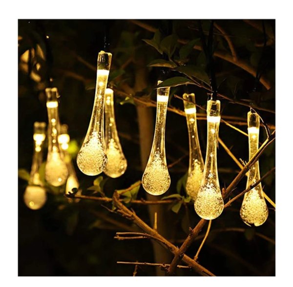 Led Solar Tipo Gotas Calido