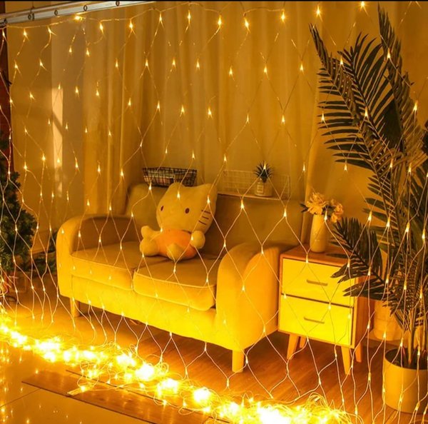 Red Led De Navidad Color Calido 3x3