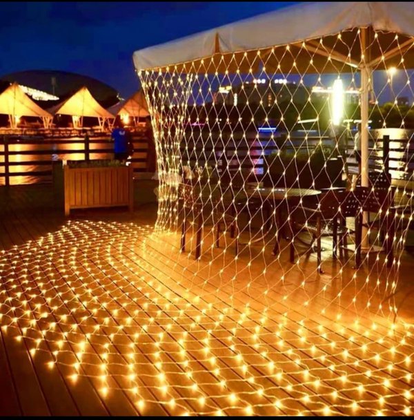 Red Led De Navidad Color Calido 3x3