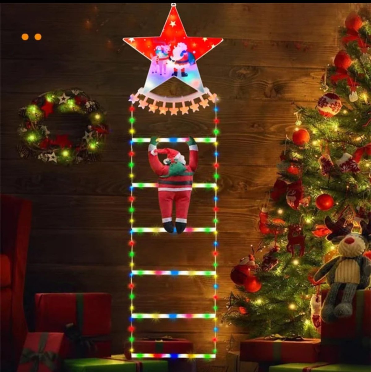 Escalera Led Con Punta De Estrella