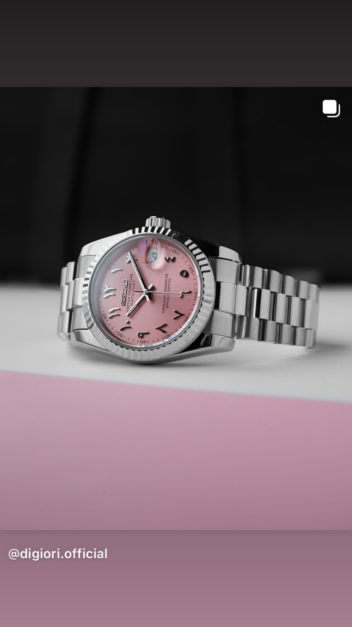 Seiko Mod Datejust “Baby Pink”