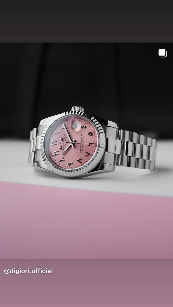 Seiko Mod Datejust “Baby Pink”