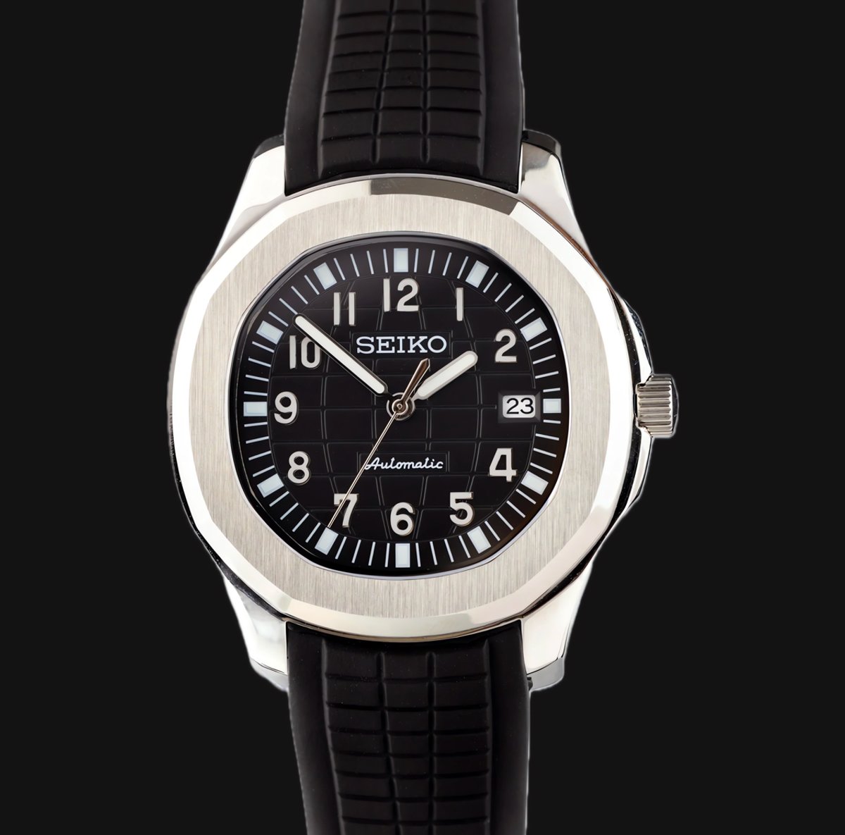 Seiko Mod Aquanaut "Plata y Negro"