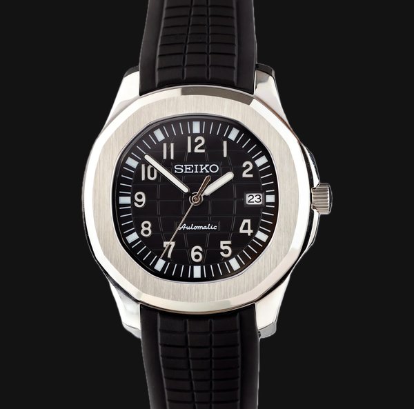 Seiko Mod Aquanaut "Plata y Negro"