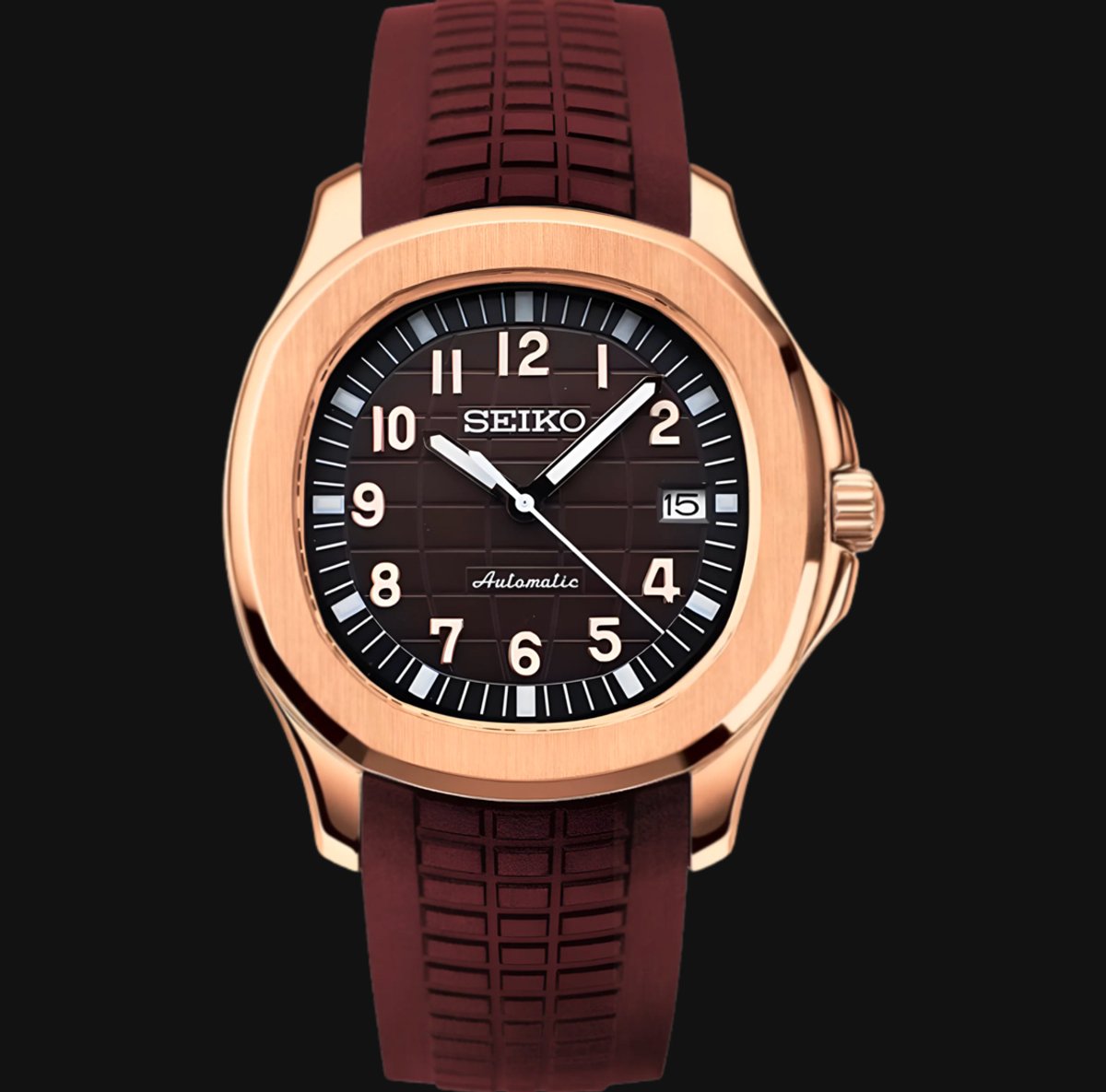 Seiko Mod Aquanaut "Oro rosa y chocolate"