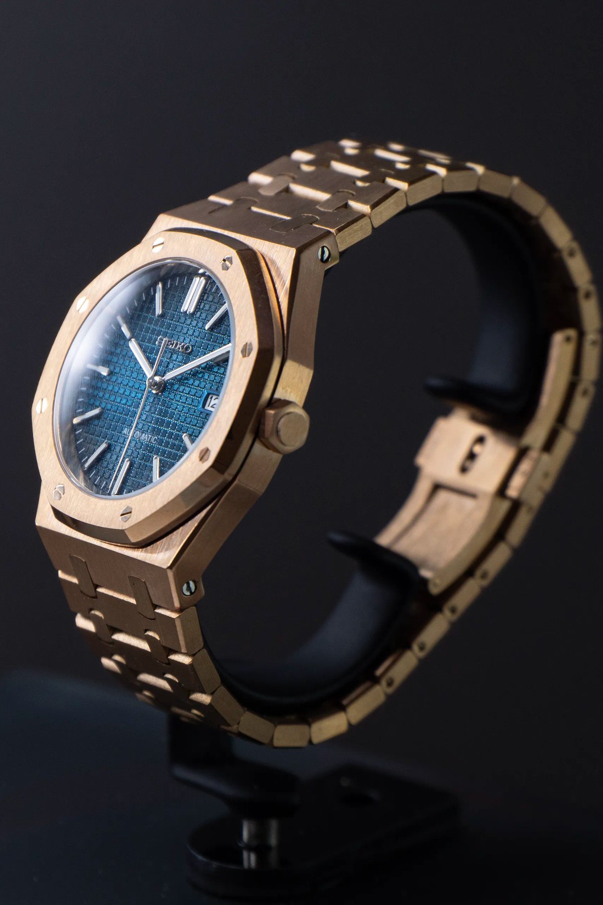 Seiko Mod Royal Oak “Navy Rose” - 2