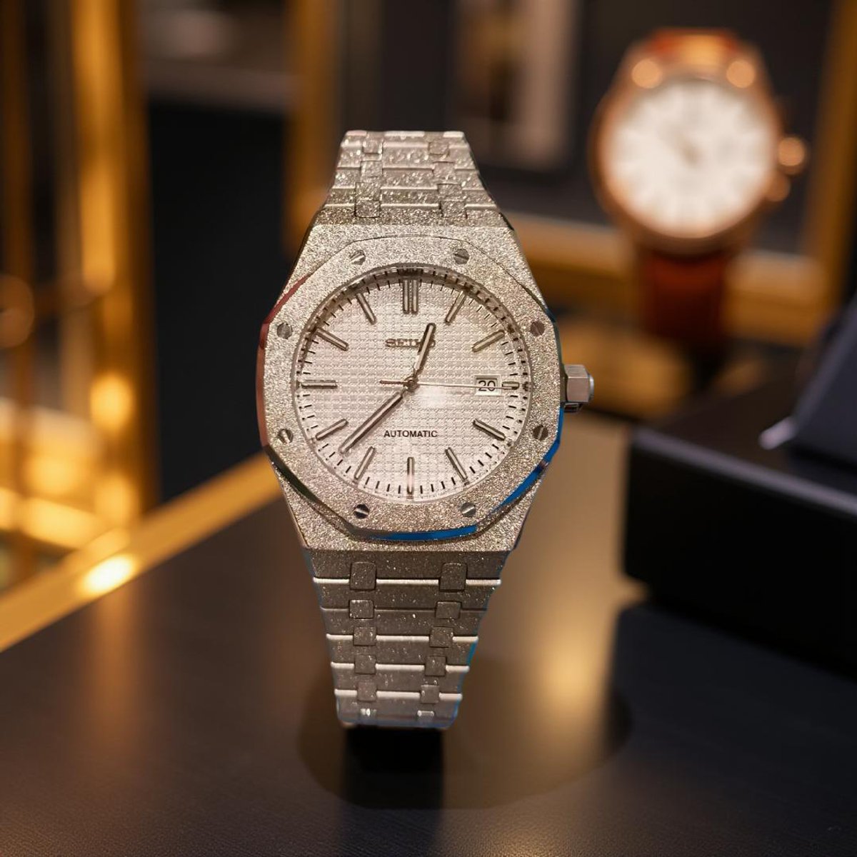 Seiko Mod Royal Oak “Diamond Gold”