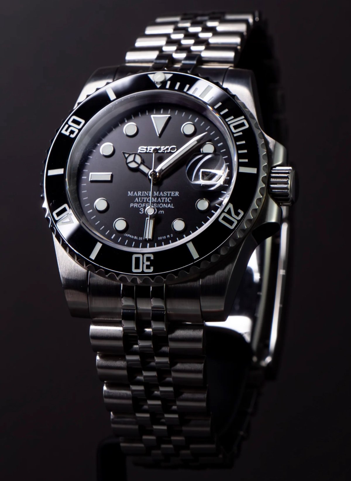 Seiko Mod Submariner "Black"