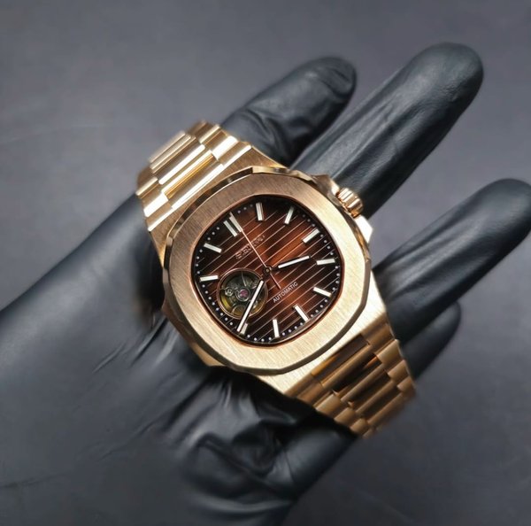 Seiko Mod Nautilus "Oro Rosa & Chocolate” Openheart