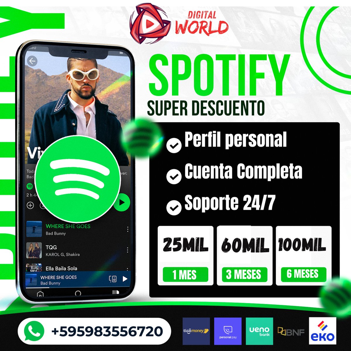 Cuenta de Spotify Premium (Perfil)