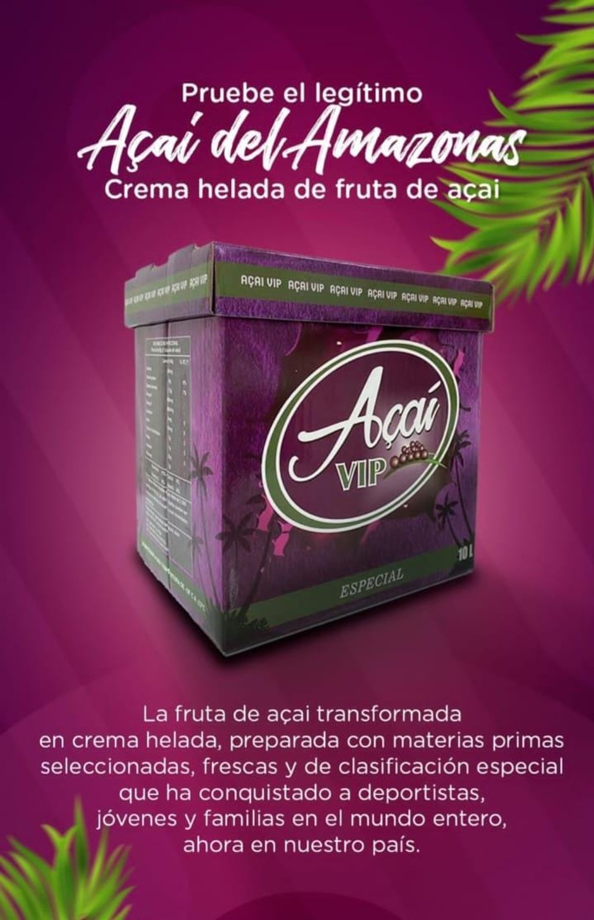 Açai vip Especial de 10 litros