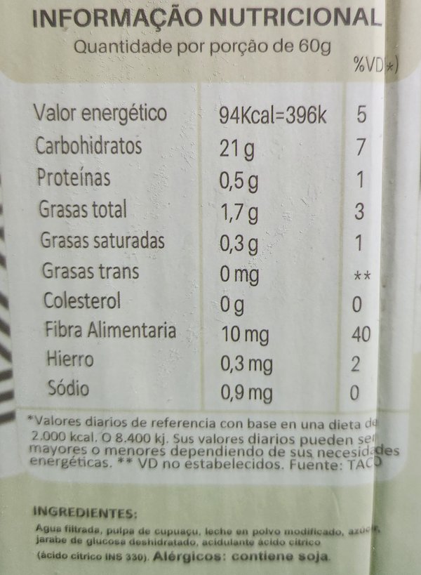 Crema helada de cupuaçu vip de 10 litros