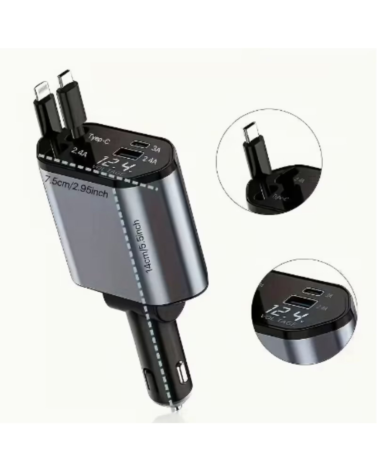 Cargador de Auto 4 en 1 – Todo ordenado y rápido - 4